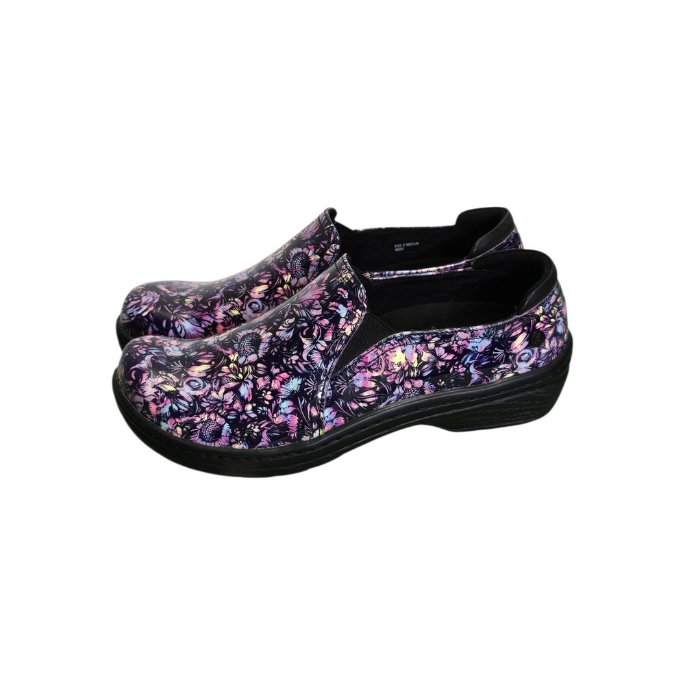 Klogs Moxy Clogs Womens 8 Multi Color Floral Slip Resistant Patent Nurse Shoes
